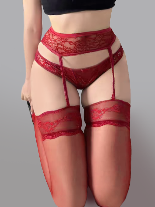 Lace Waist Garter Tights - Concordia Style Boutique