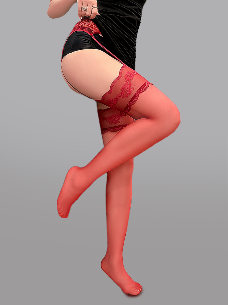 Lace Waist Garter Tights - Concordia Style Boutique