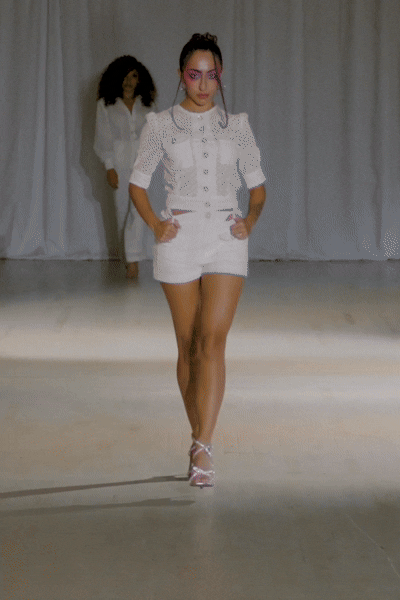 Fae Eyelet Two-Piece Shorts Set