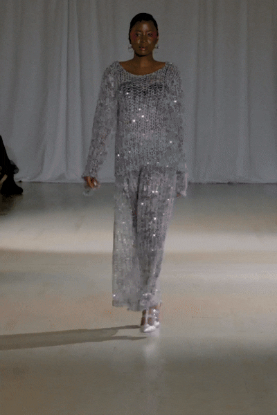 Naomi Sequin Long Two-Piece Skirt Set