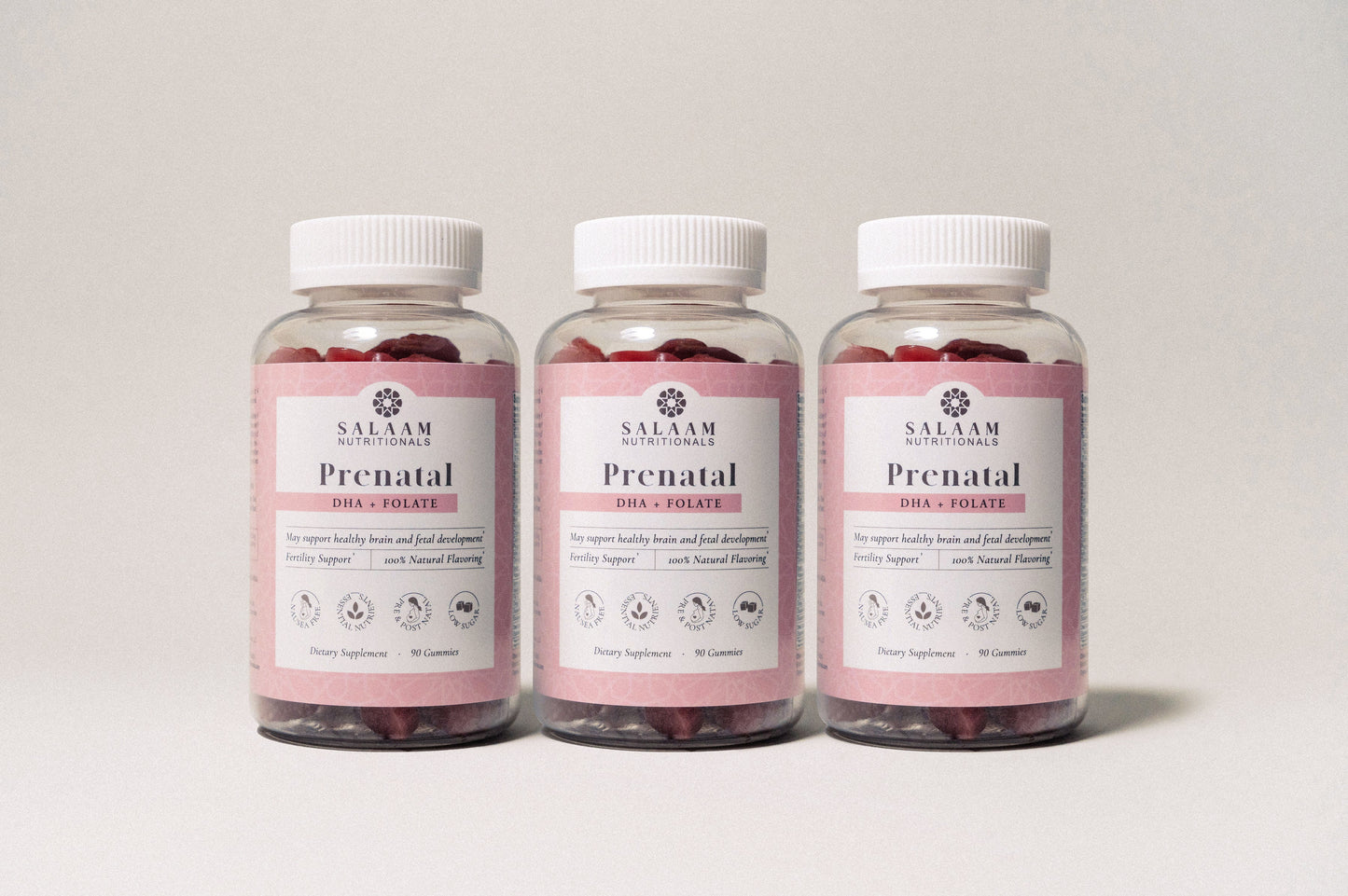 Halal Prenatal Vitamins - Gummy Multivitamins with Folate & DHA - 90 Count | Salaam Nutritionals - Concordia Style Boutique