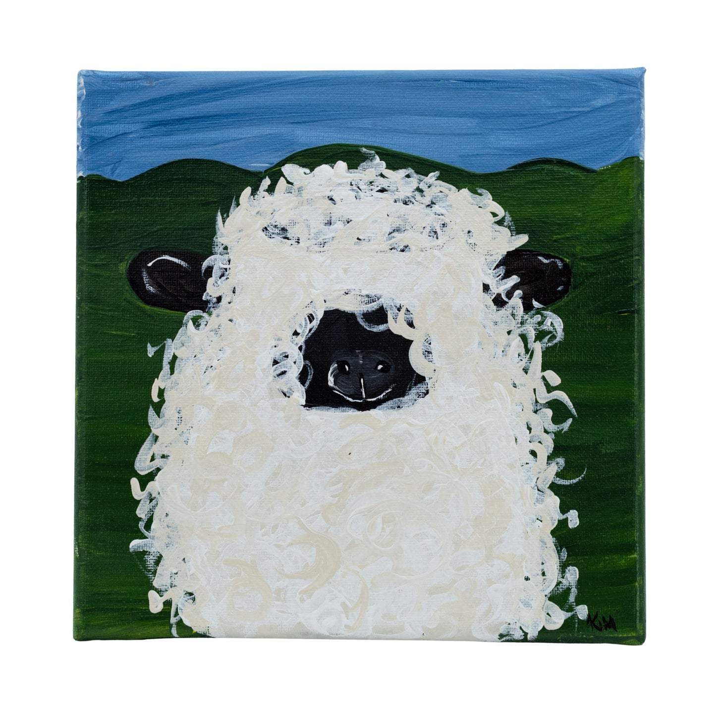 Normon The Sheep | 8 X 8 | Canvas Painting | The Pained Attic