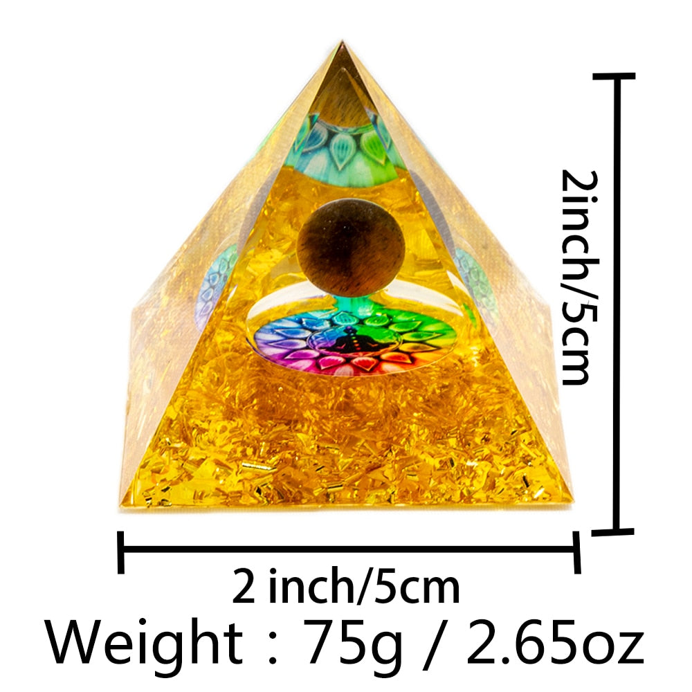 Sacred Energy Crystal Ball Pyramid