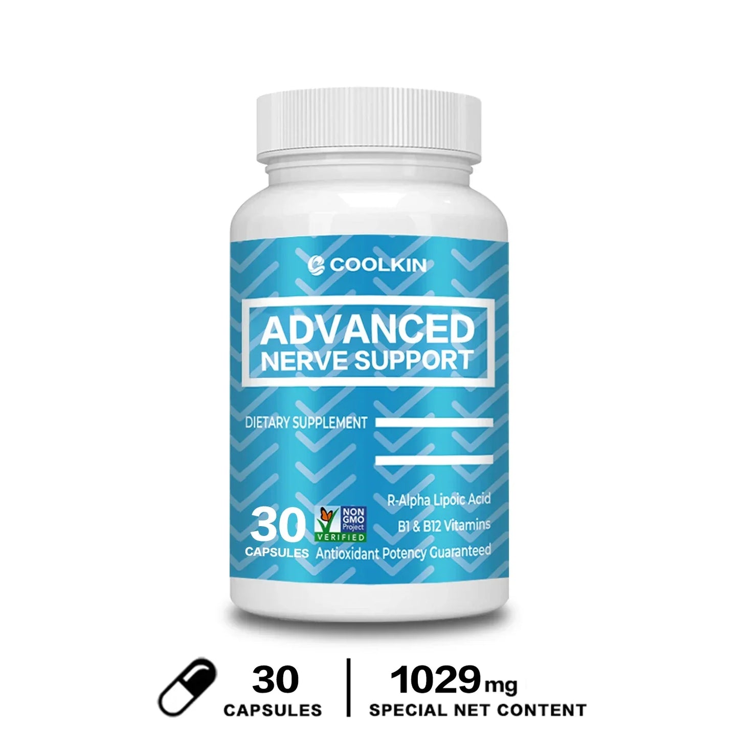 Advanced Nerve Support - Pain Relief, Antioxidant, Soothing Nerves, Non-GMO, Made in The USA