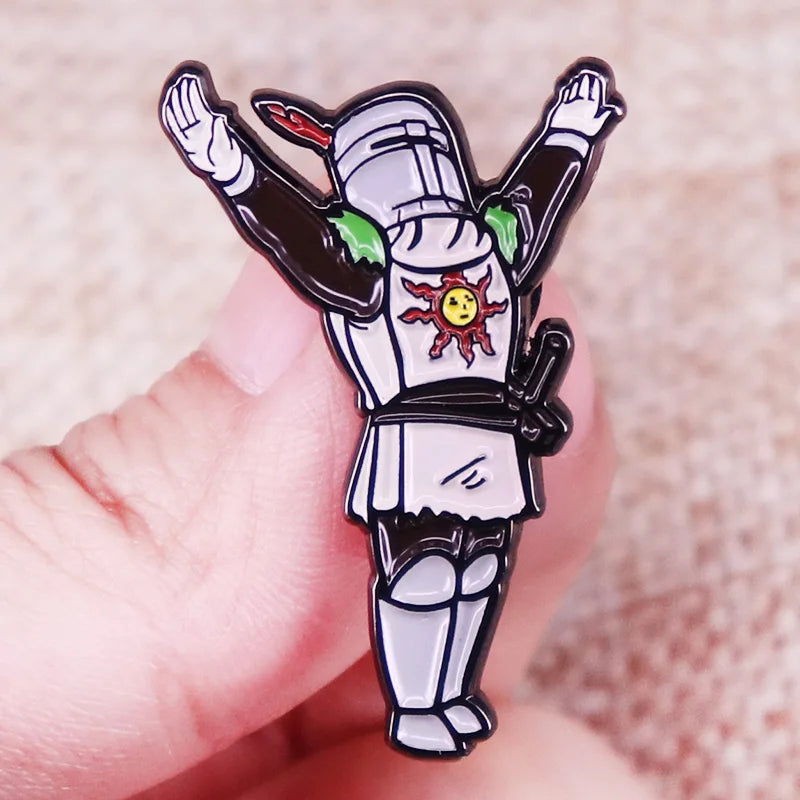 Dark Souls Solaire Meme Enamel Pin Praise Sun Badge Brooch