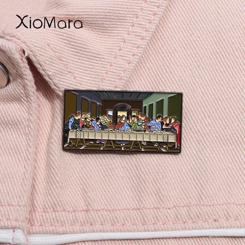 Jesus and Apostles Enamel Pin Brooch Lapel Badge Jewelry Gift