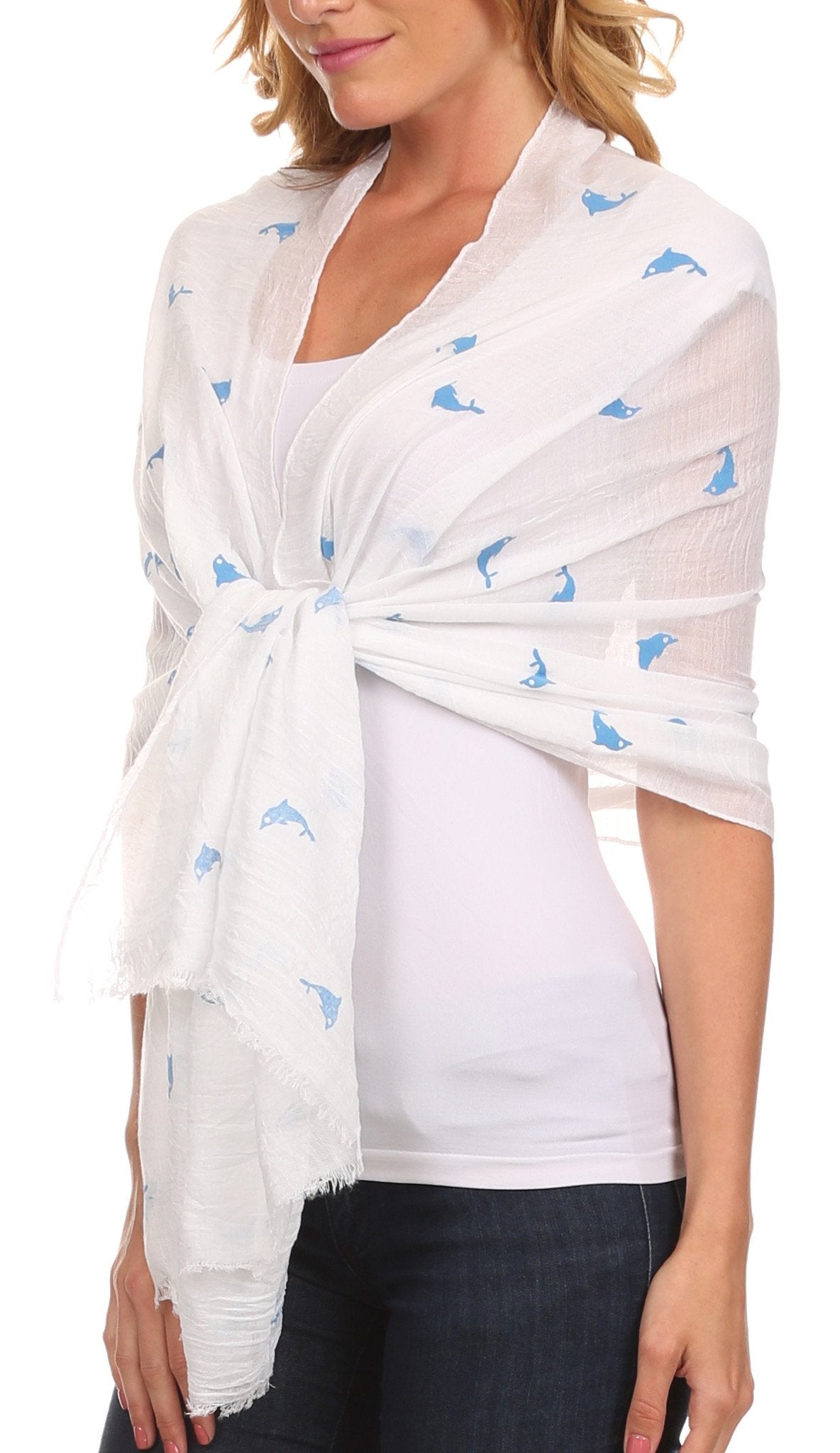 Sakkas Hillary summer breeze lightweight flowing sheer gauze wrap scarf - Concordia Style Boutique