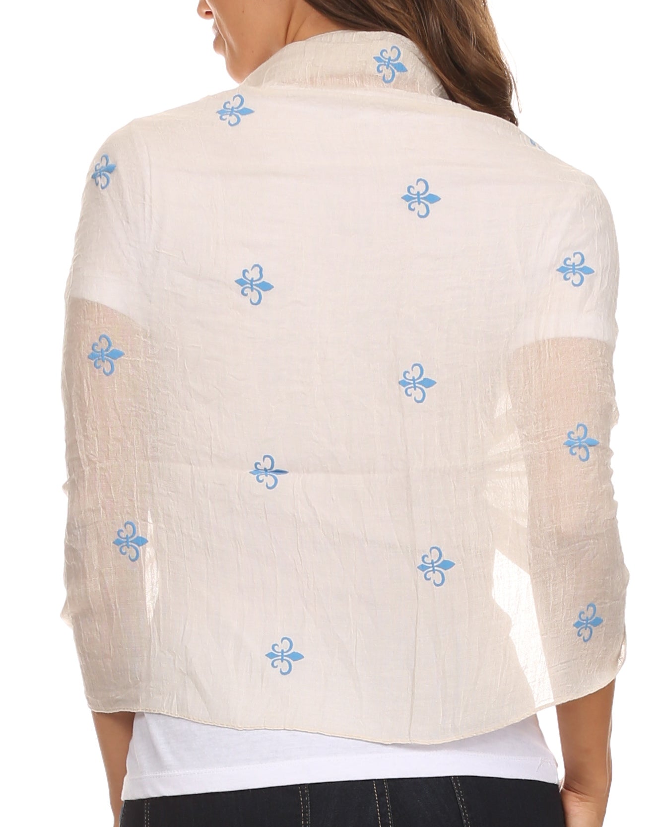 Sakkas Hillary summer breeze lightweight flowing sheer gauze wrap scarf - Concordia Style Boutique