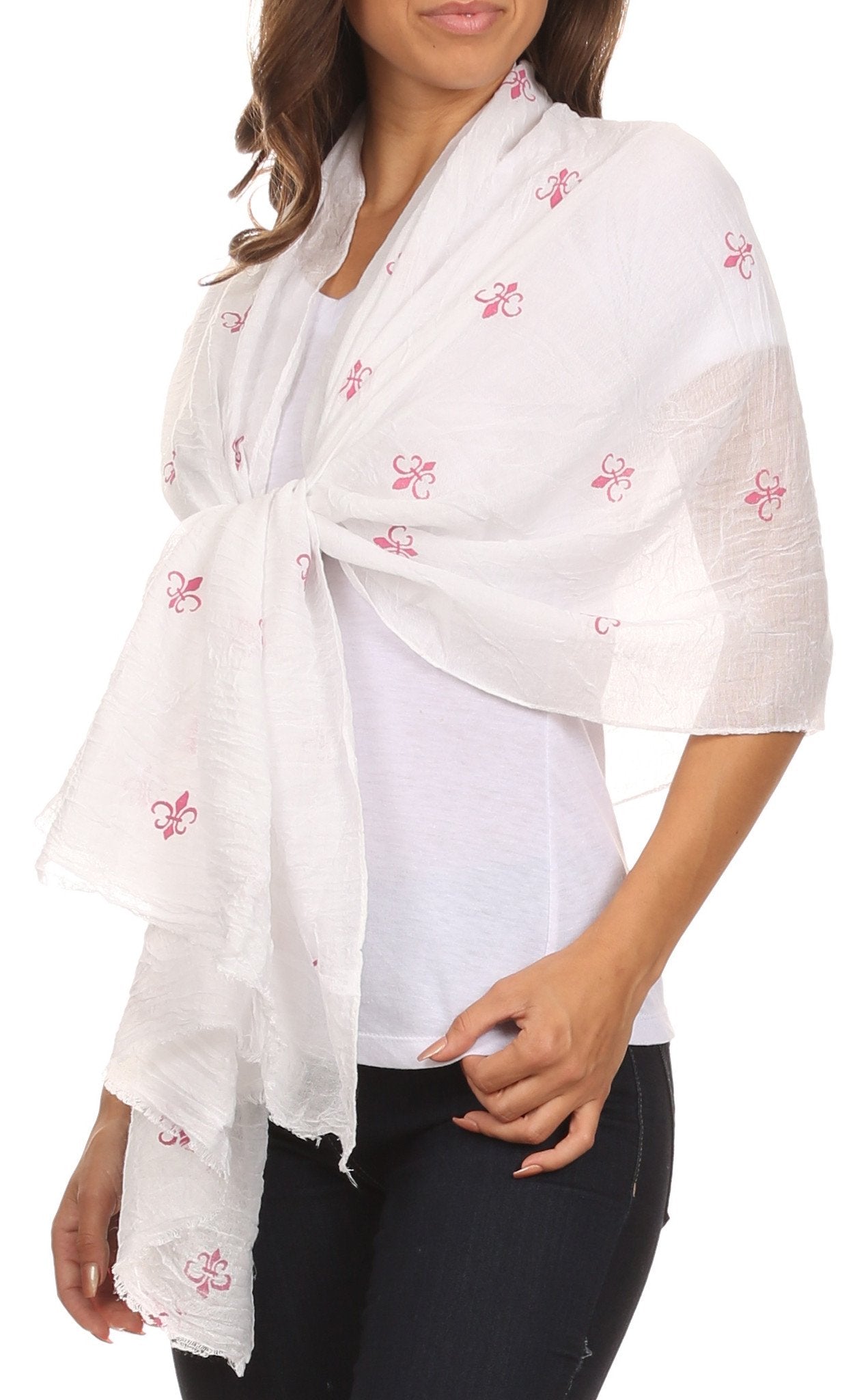 Sakkas Hillary summer breeze lightweight flowing sheer gauze wrap scarf - Concordia Style Boutique