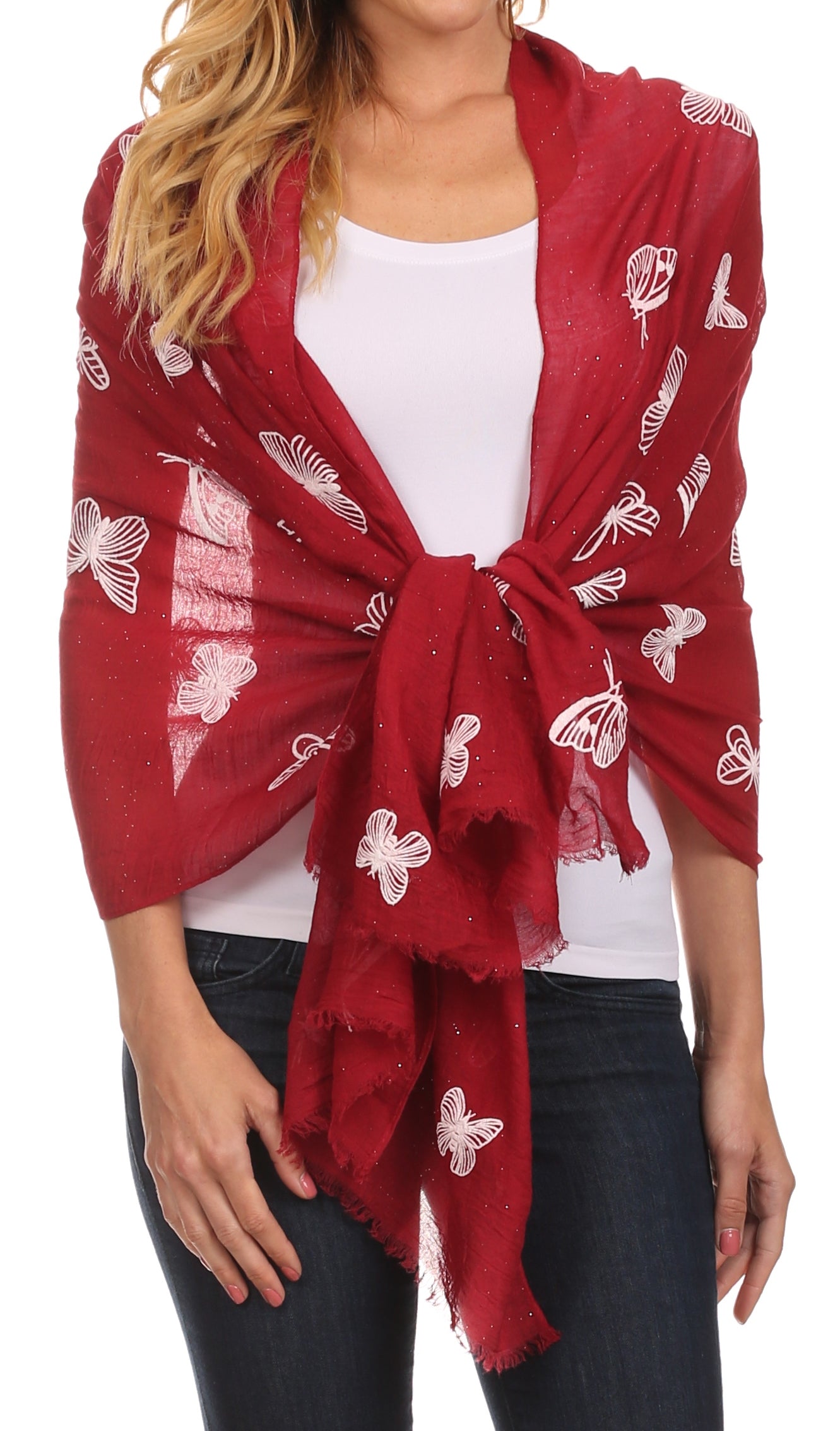 Sakkas Hillary summer breeze lightweight flowing sheer gauze wrap scarf - Concordia Style Boutique