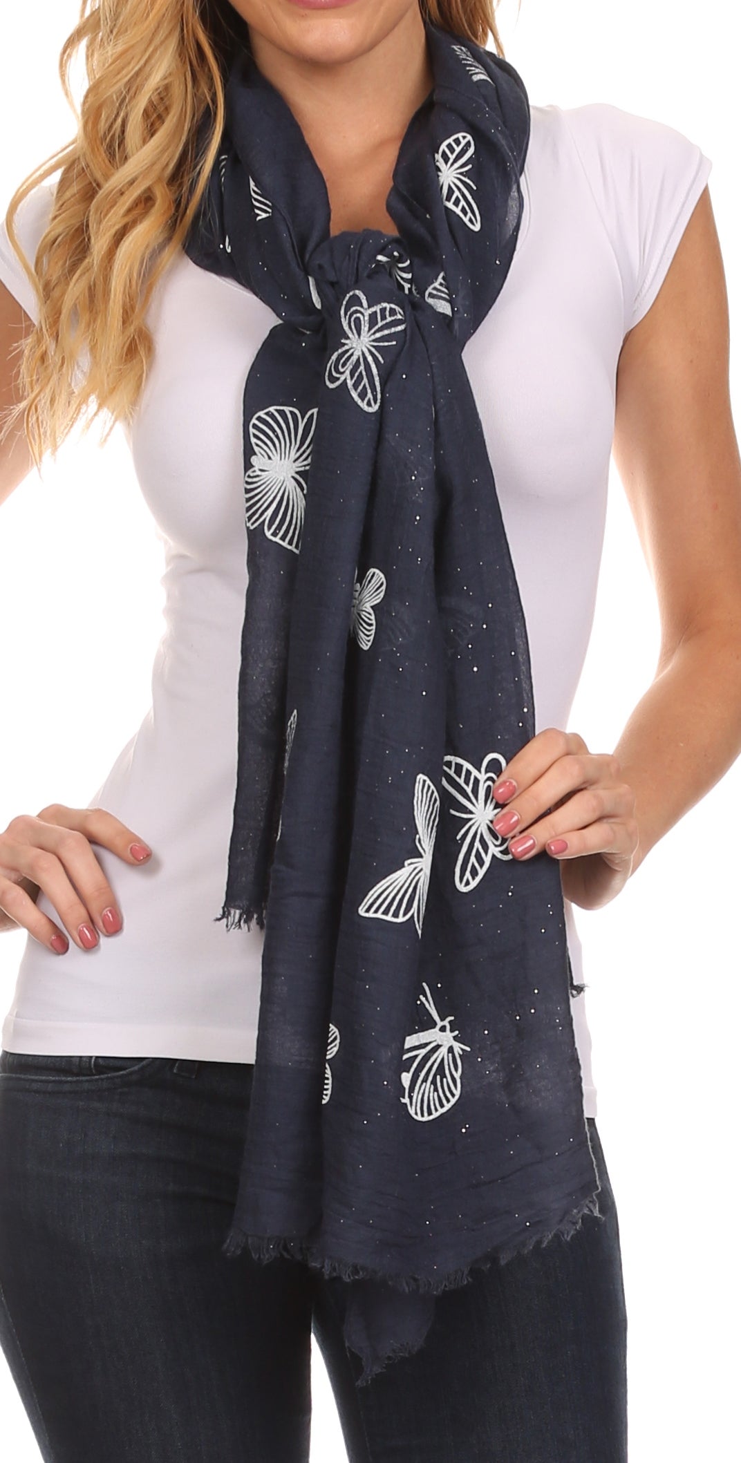 Sakkas Hillary summer breeze lightweight flowing sheer gauze wrap scarf - Concordia Style Boutique