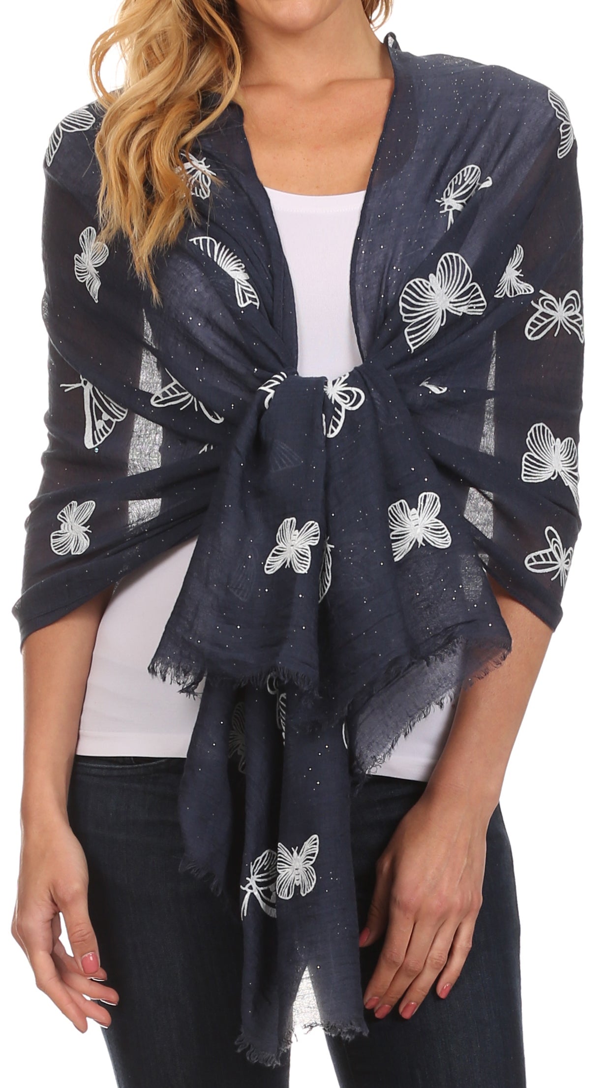 Sakkas Hillary summer breeze lightweight flowing sheer gauze wrap scarf - Concordia Style Boutique