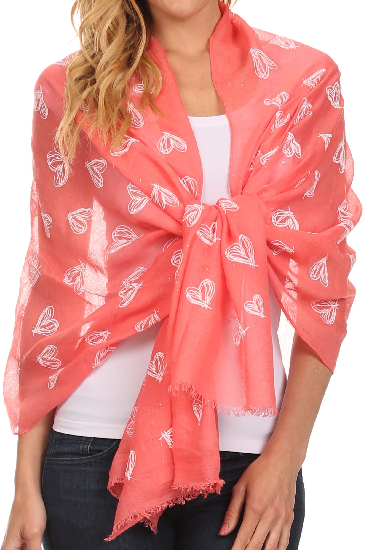 Sakkas Hillary summer breeze lightweight flowing sheer gauze wrap scarf - Concordia Style Boutique
