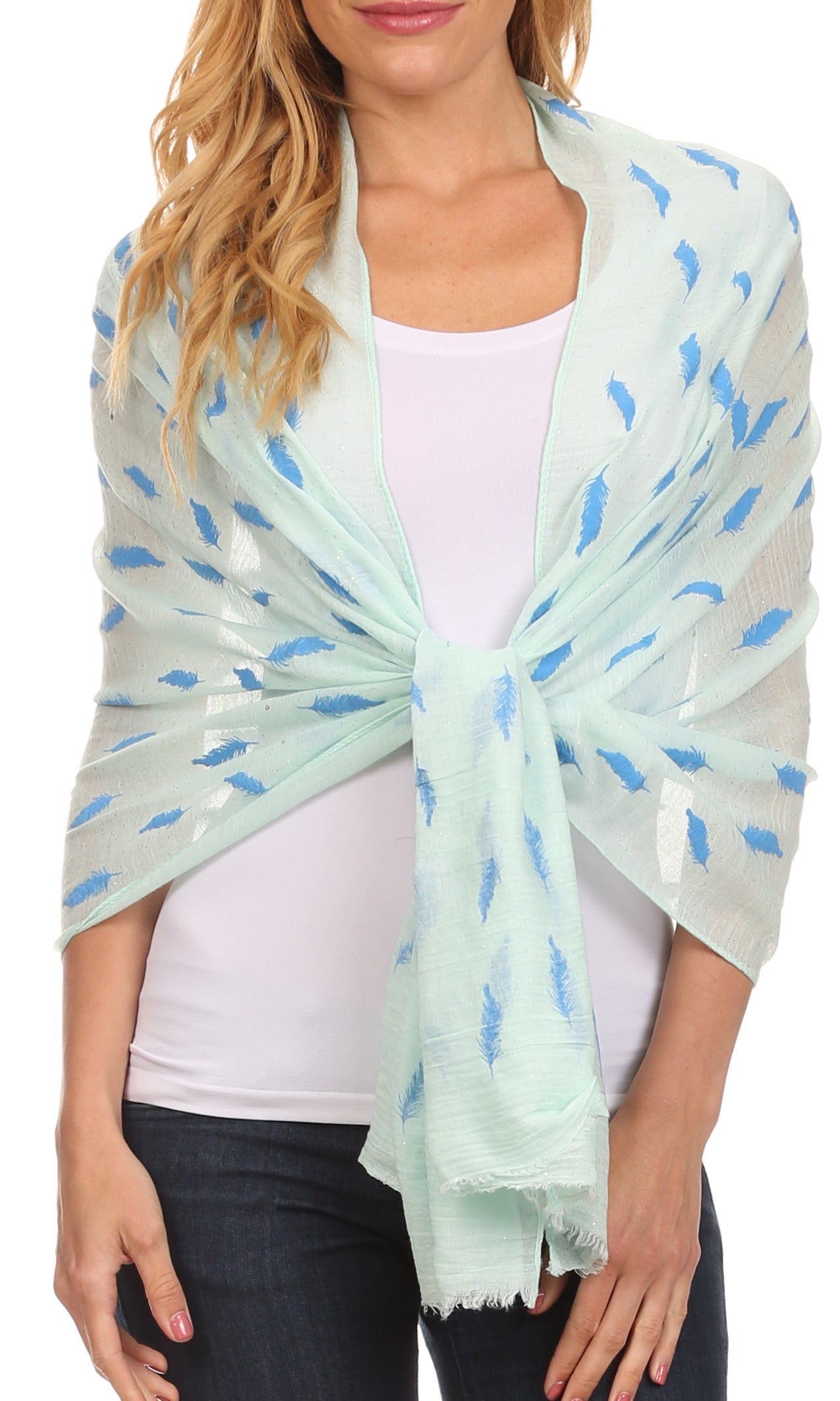 Sakkas Hillary summer breeze lightweight flowing sheer gauze wrap scarf - Concordia Style Boutique