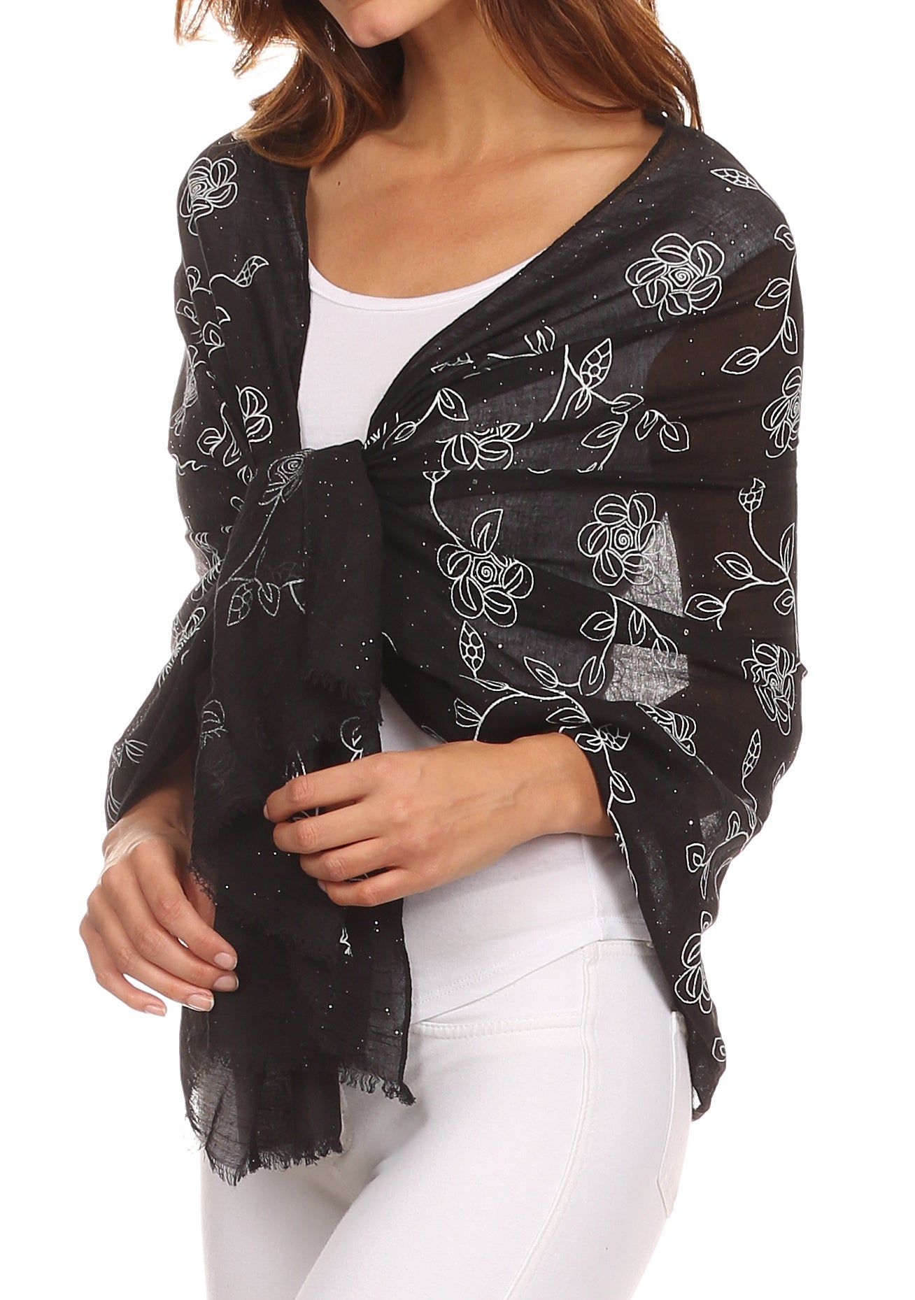 Sakkas Hillary summer breeze lightweight flowing sheer gauze wrap scarf - Concordia Style Boutique