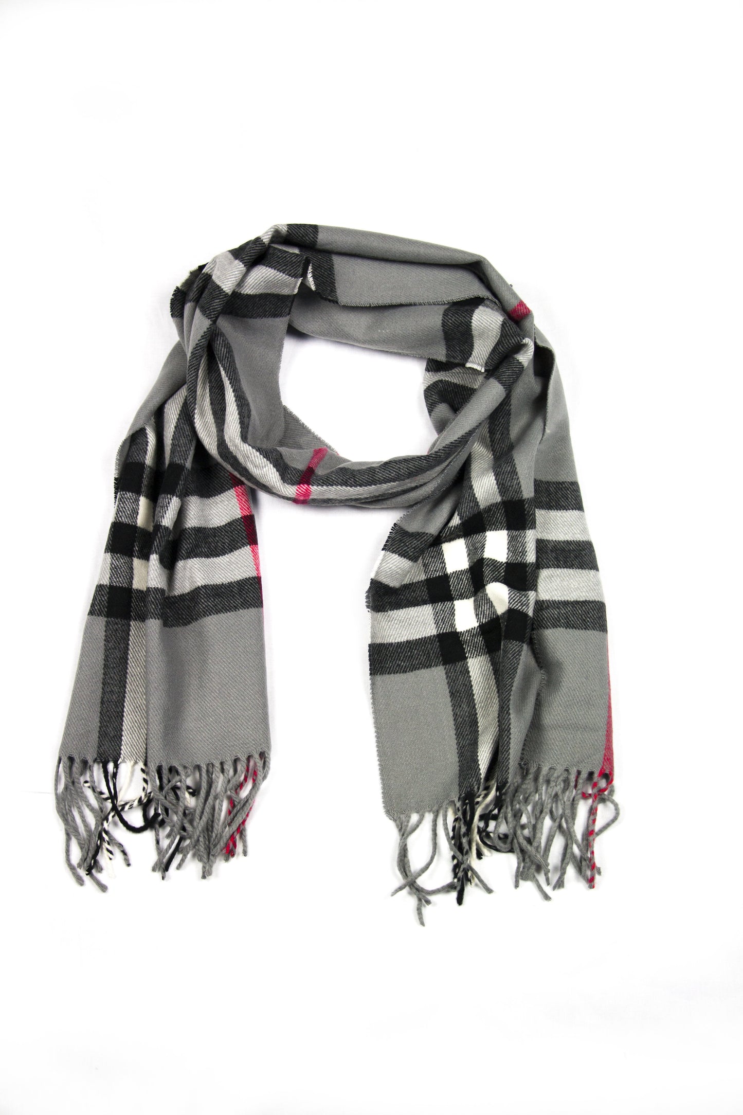 Sakkas Booker Cashmere Feel Solid Colored Unisex Winter Scarf With Fringe - Concordia Style Boutique