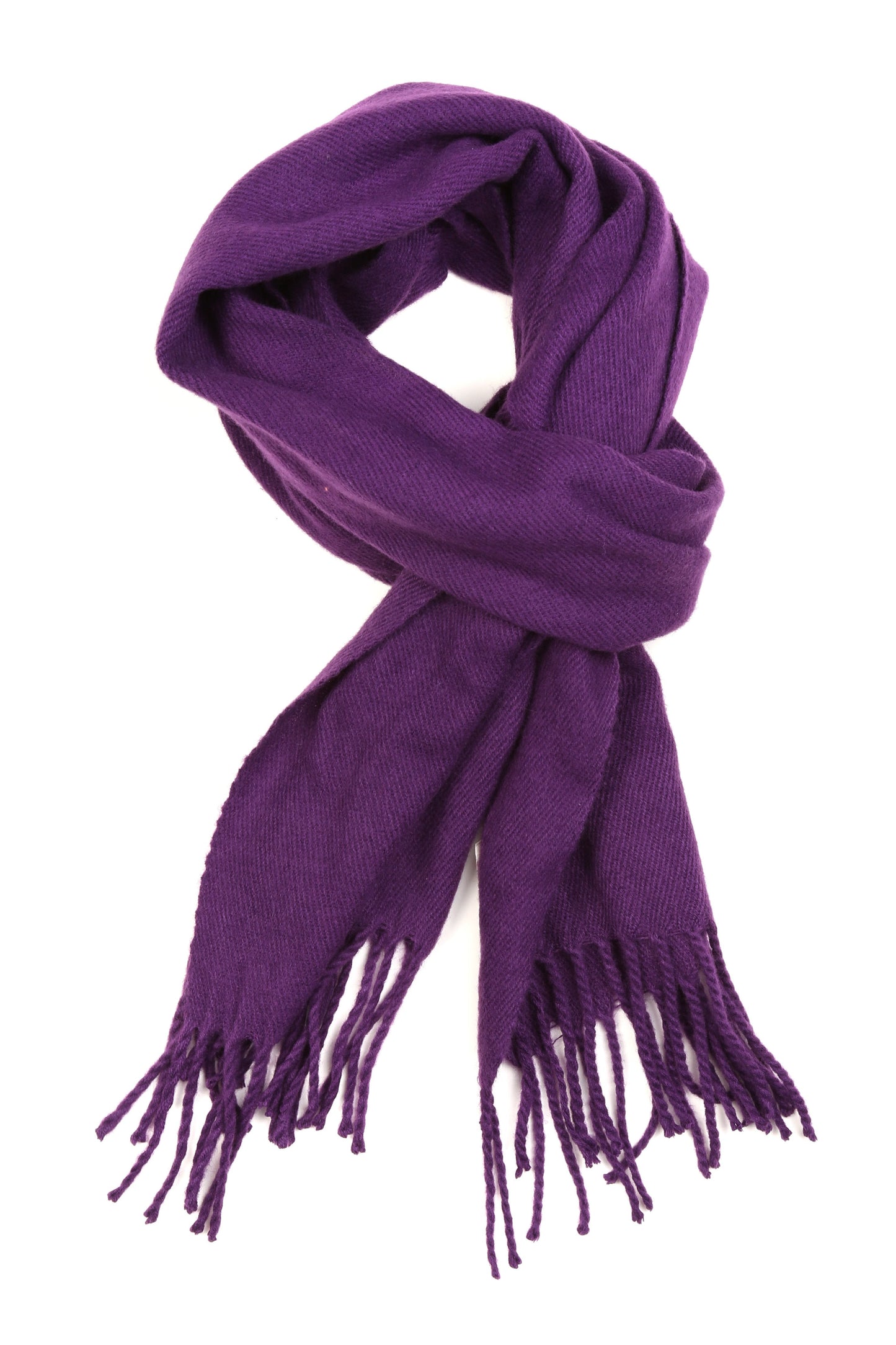 Sakkas Booker Cashmere Feel Solid Colored Unisex Winter Scarf With Fringe - Concordia Style Boutique