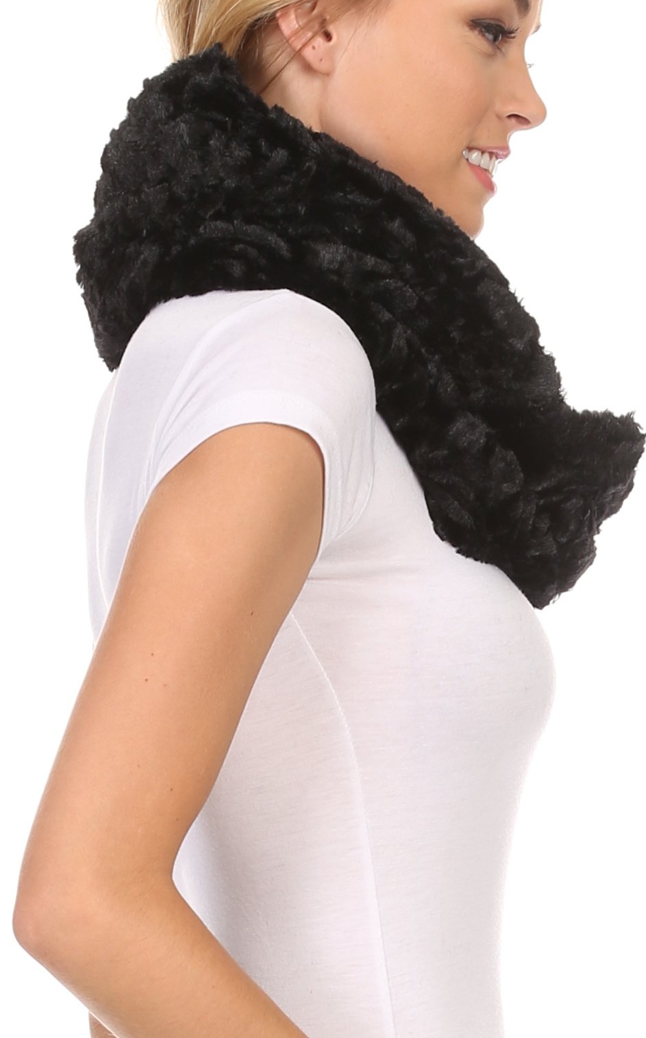 Sakkas Mellah Long Wide Soft Fuzzy Furry Fur Infinity Fall Winter Wrap Scarf - Concordia Style Boutique