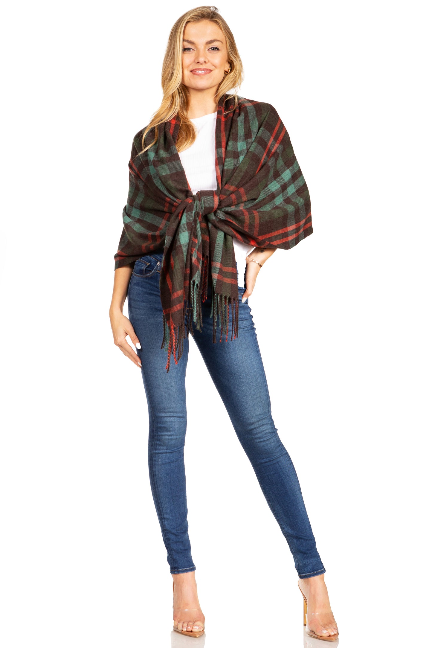 Sakkas Iris Warm Super Soft Cashmere Feel Pashmina Shawl / Scarf with Fringes - Concordia Style Boutique