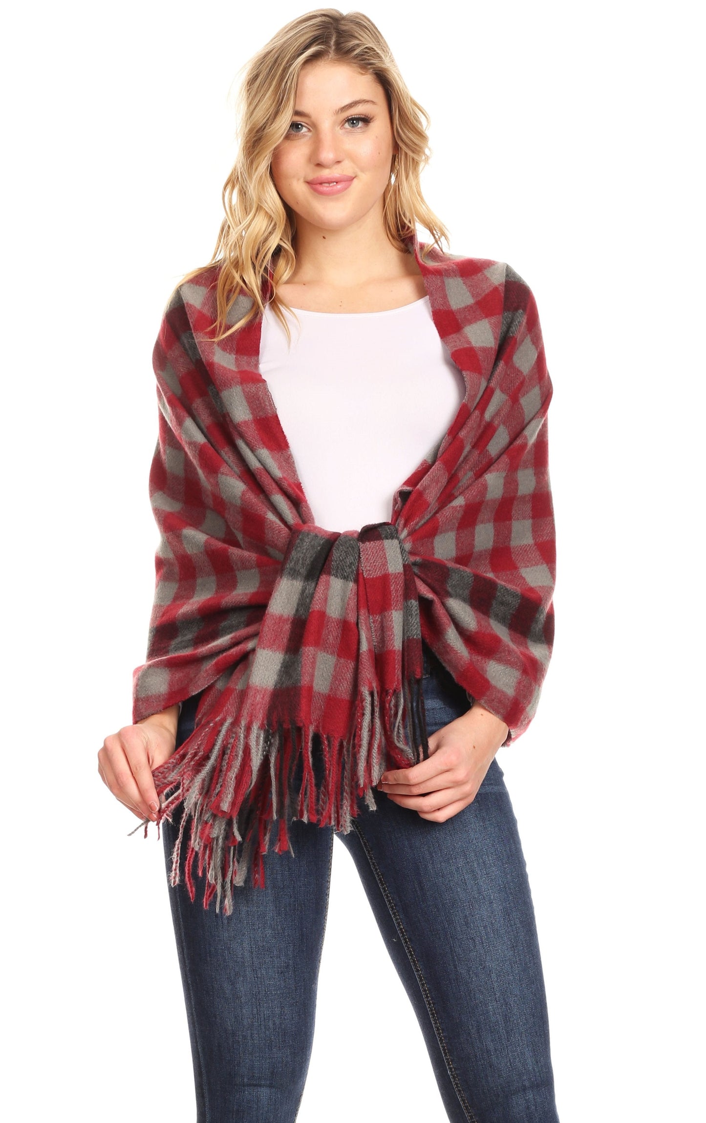 Sakkas Iris Warm Super Soft Cashmere Feel Pashmina Shawl / Scarf with Fringes - Concordia Style Boutique