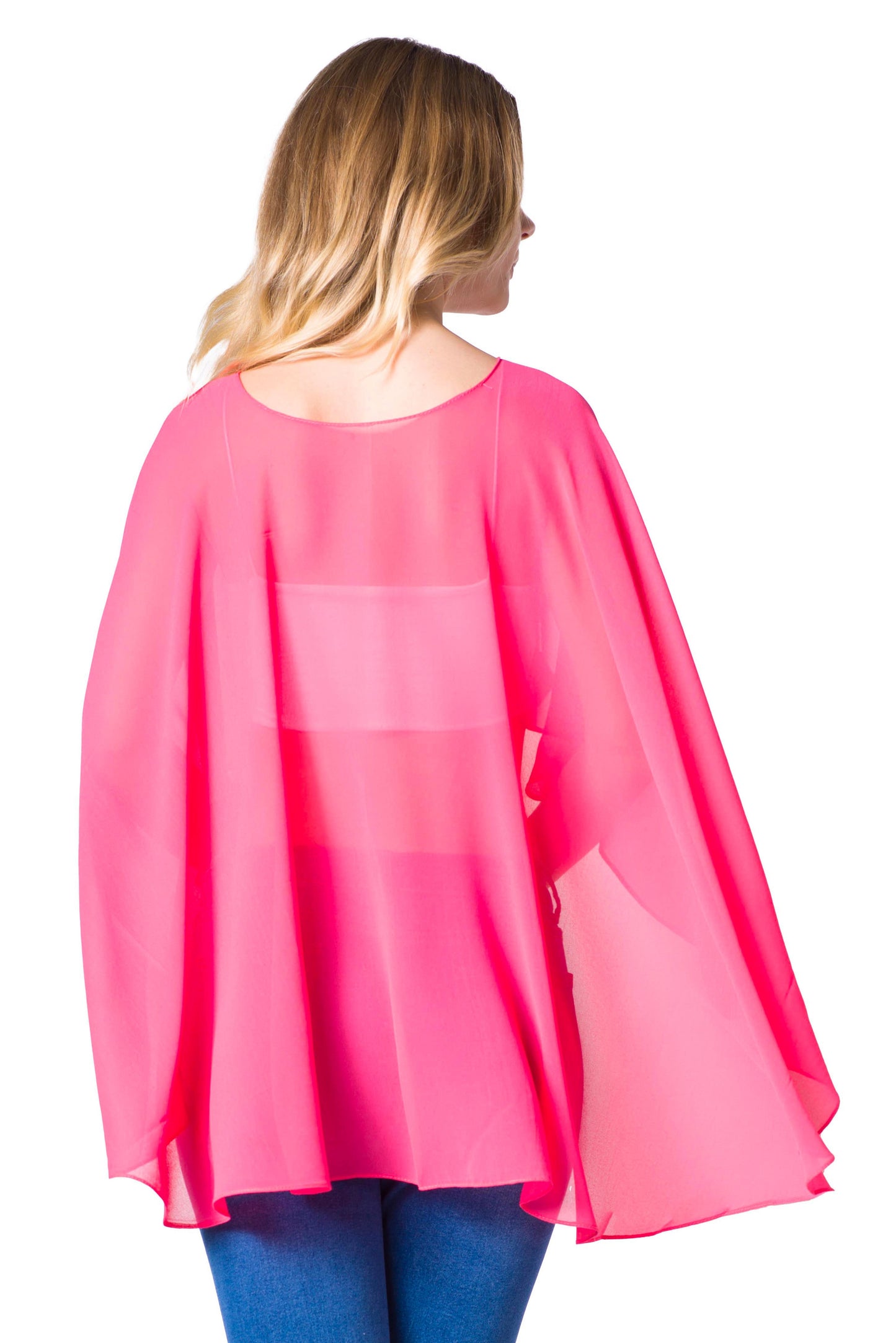 Sakkas Anya Women's Soft Chiffon Wedding Bridesmaid Bridal Cape Wrap Bolero Shrug - Concordia Style Boutique