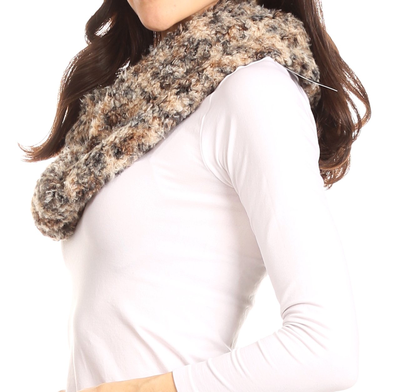 Sakkas Abhy Soft Fall Winter Furry Infinity Wrap Scarf - Concordia Style Boutique