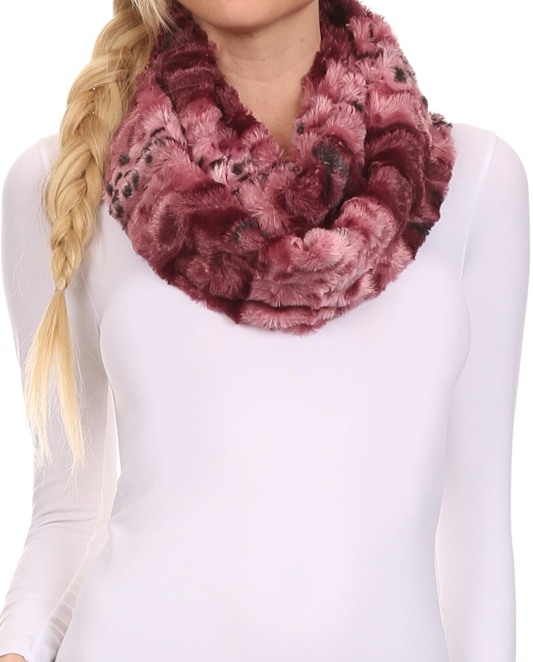Sakkas Abhy Soft Fall Winter Furry Infinity Wrap Scarf - Concordia Style Boutique