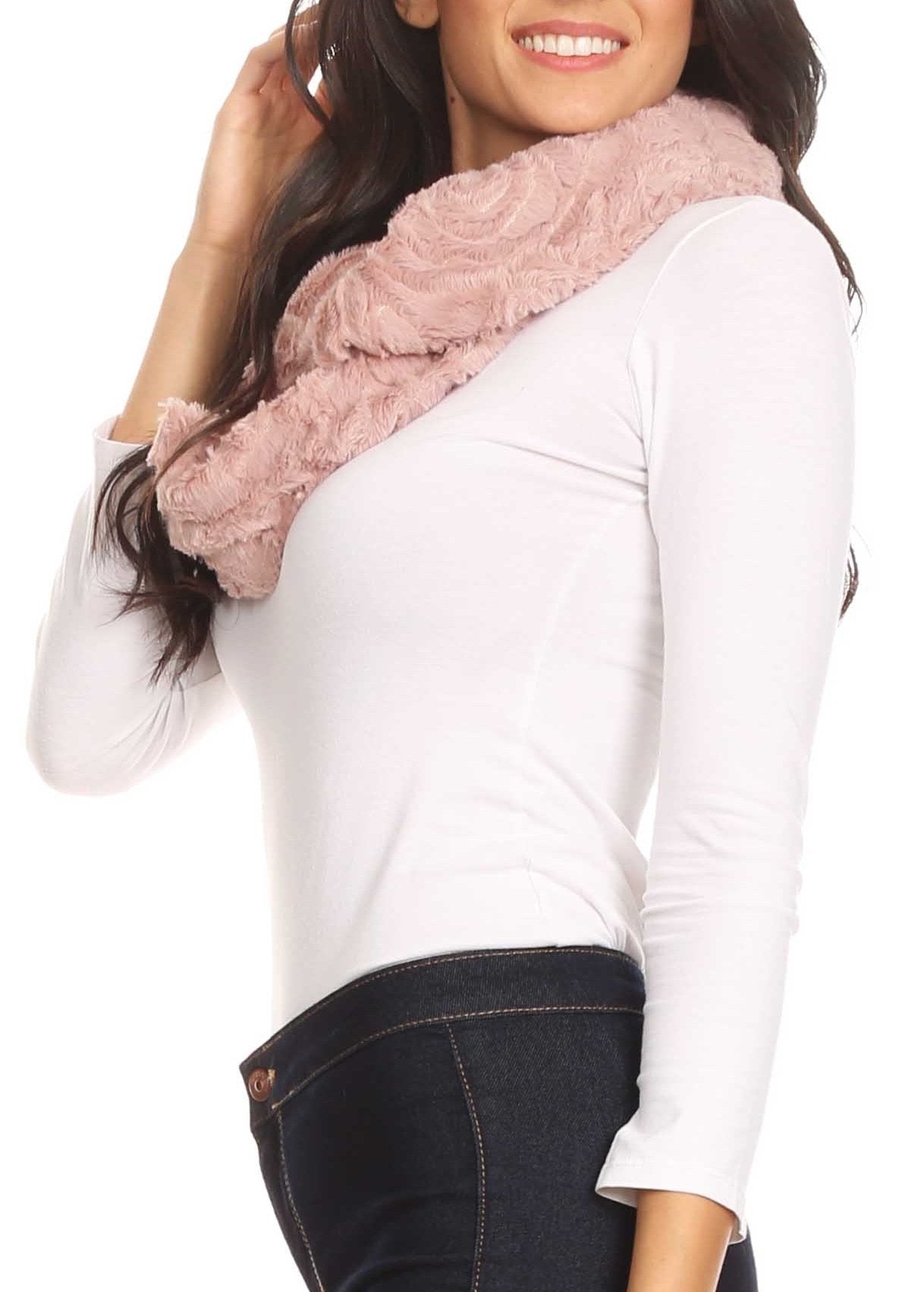 Sakkas Abhy Soft Fall Winter Furry Infinity Wrap Scarf - Concordia Style Boutique