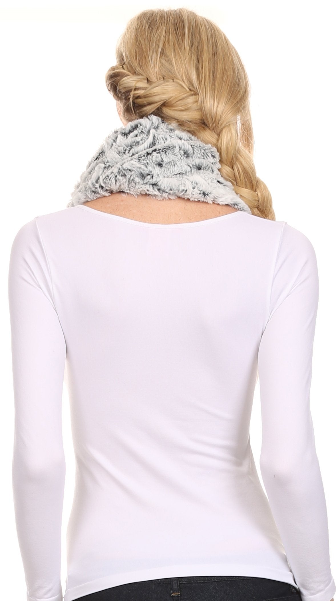 Sakkas Abhy Soft Fall Winter Furry Infinity Wrap Scarf - Concordia Style Boutique