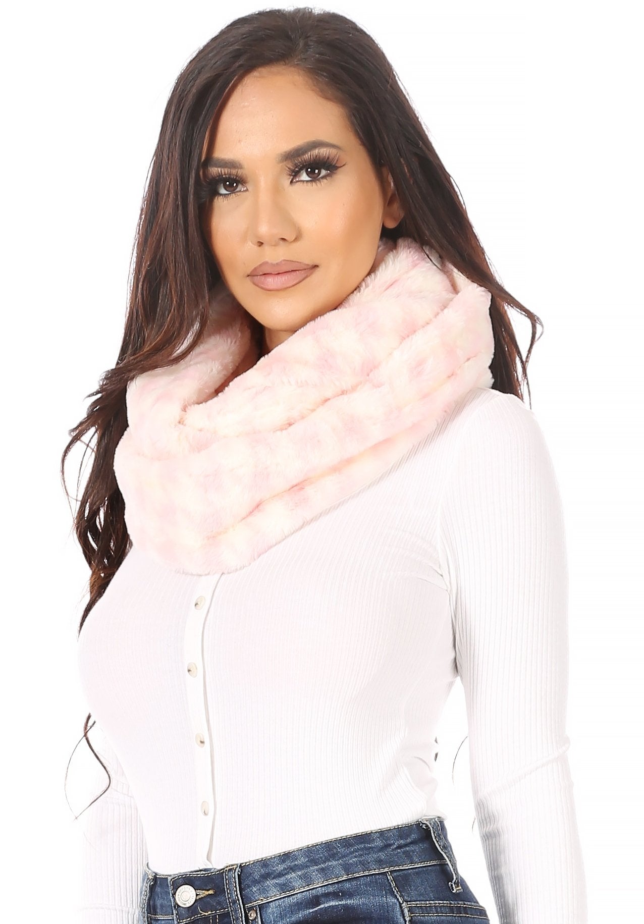 Sakkas Abir Soft Furry Reversible Short Twist Wrap Around Infinity Scarf - Concordia Style Boutique