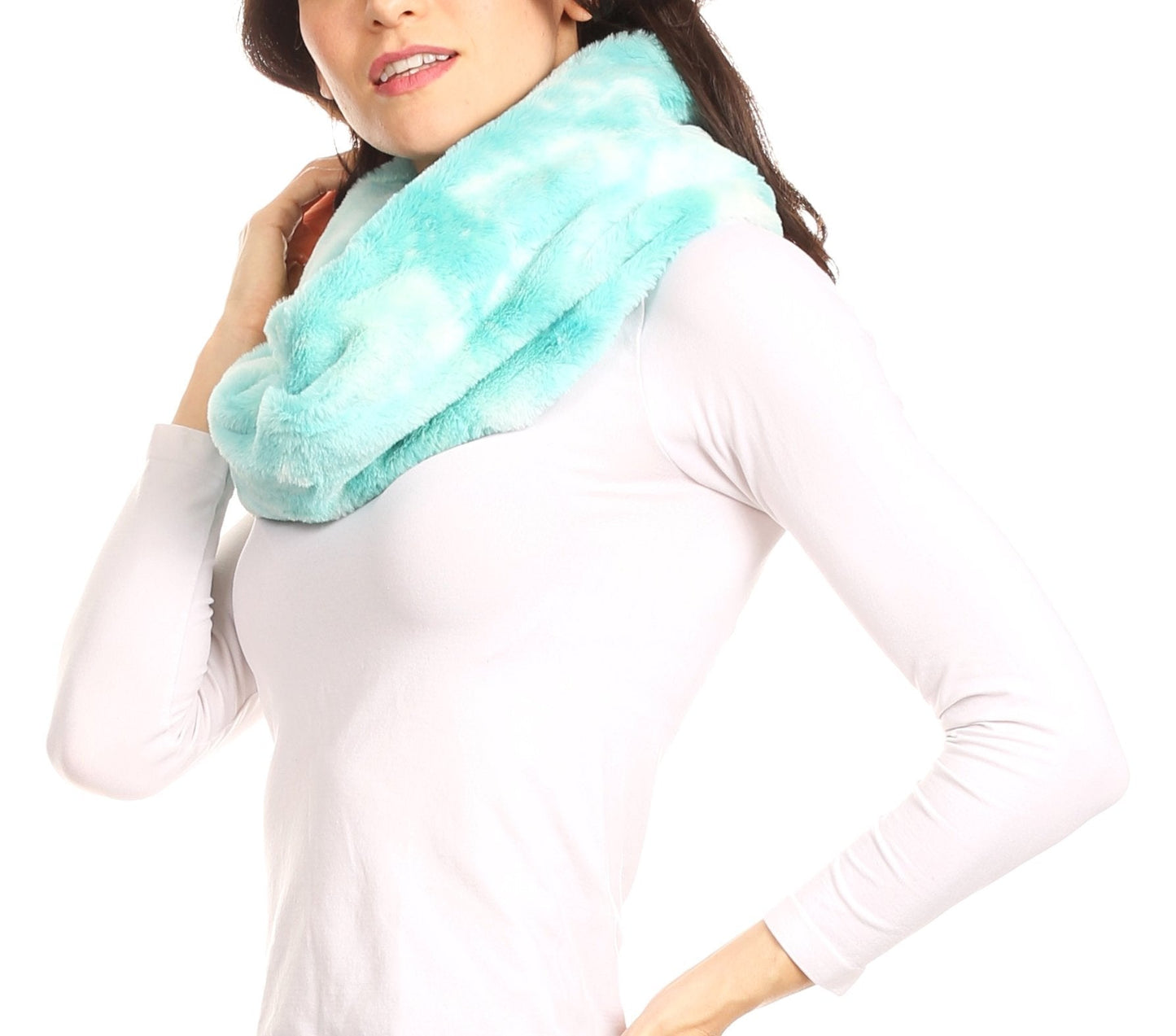 Sakkas Abir Soft Furry Reversible Short Twist Wrap Around Infinity Scarf - Concordia Style Boutique