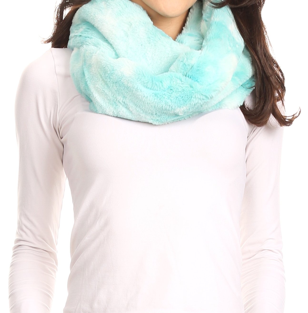 Sakkas Abir Soft Furry Reversible Short Twist Wrap Around Infinity Scarf - Concordia Style Boutique