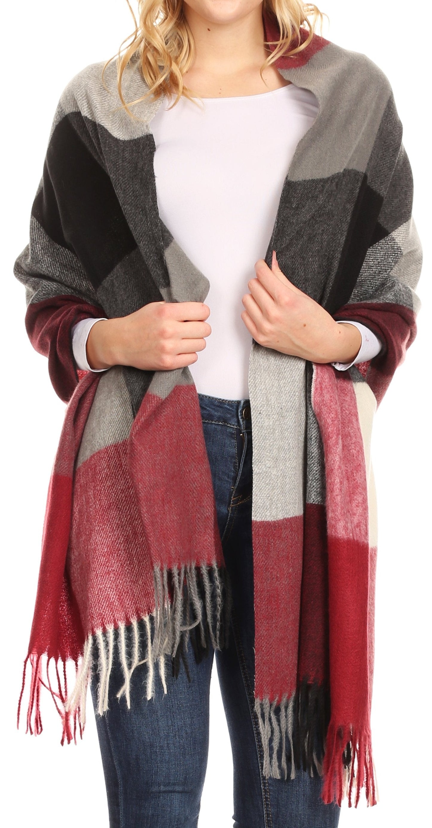 Sakkas Martinna Women's Winter Warm Super Soft and Light Pattern Shawl Scarf Wrap - Concordia Style Boutique