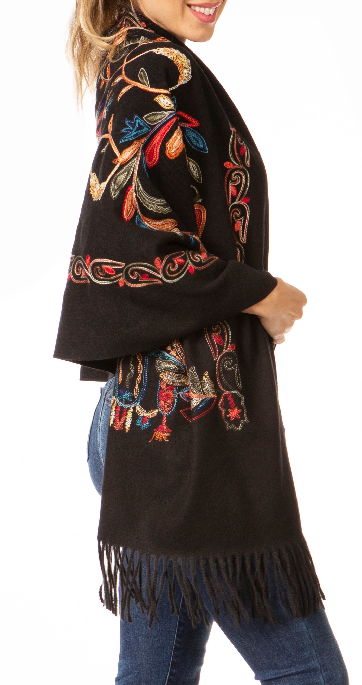 Sakkas Ginata Women's Large Casual Super Soft Embroidery Scarf Shawl Wrap Stole - Concordia Style Boutique