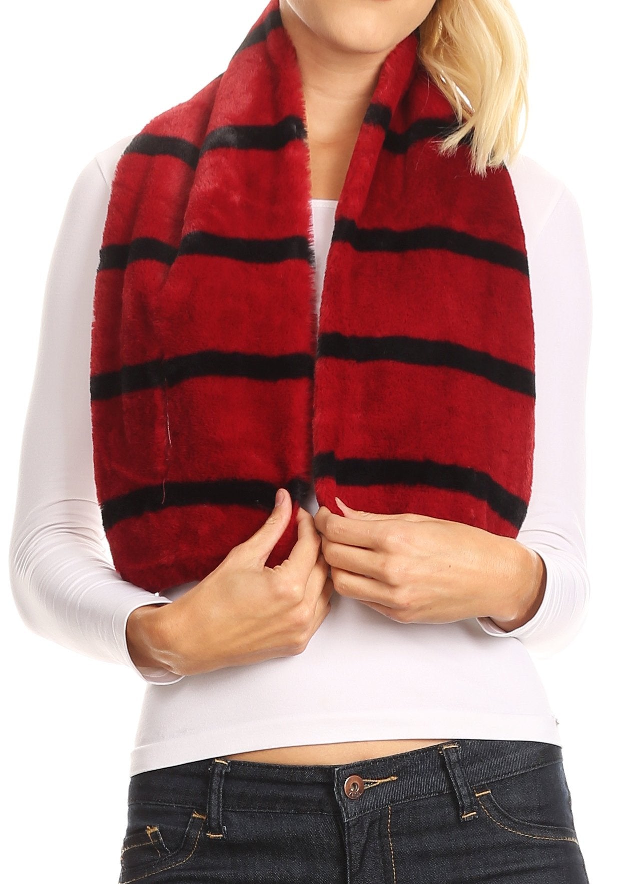 Sakkas Colette Faux Mink Warm Winter Soft Luxurious KeyHole Scarf - Concordia Style Boutique