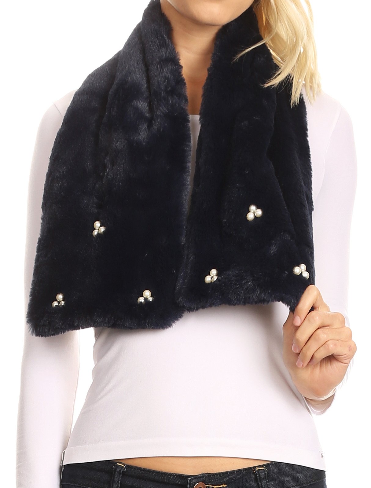 Sakkas Colette Faux Mink Warm Winter Soft Luxurious KeyHole Scarf - Concordia Style Boutique