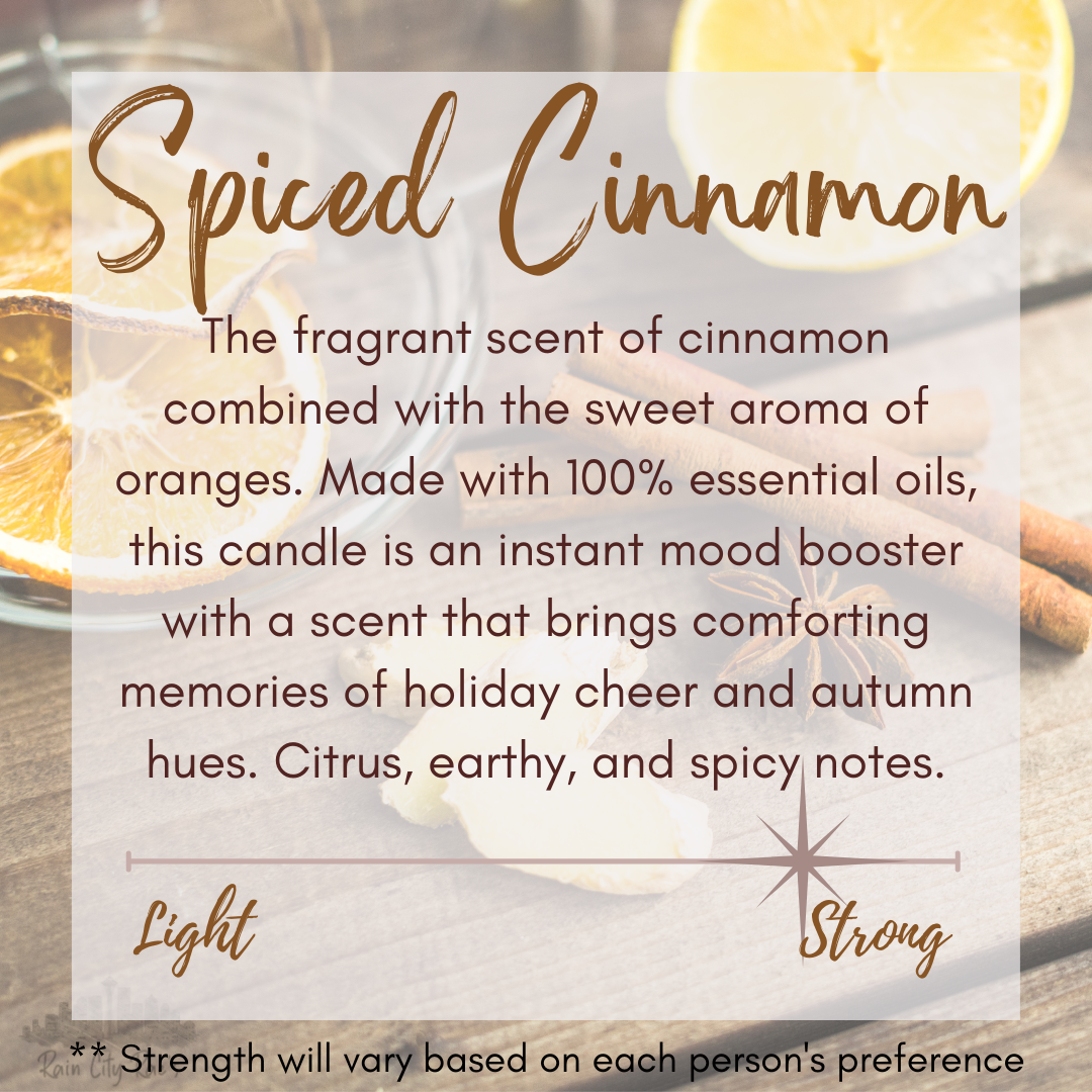 Spiced Cinnamon Essential Oils 13 oz Luxury Candle