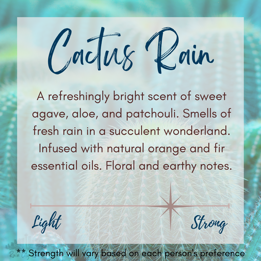 Cactus Rain 4oz Candle | White Travel Tin