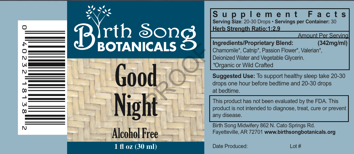 Good Night Herbal Sleep Tincture with Valerian and Passionflower, Natural Sleep and Relaxation Support Supplement 1 oz. - Concordia Style Boutique