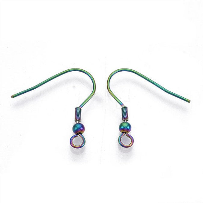 Rainbow Chromium Mermaid Tail Earrings