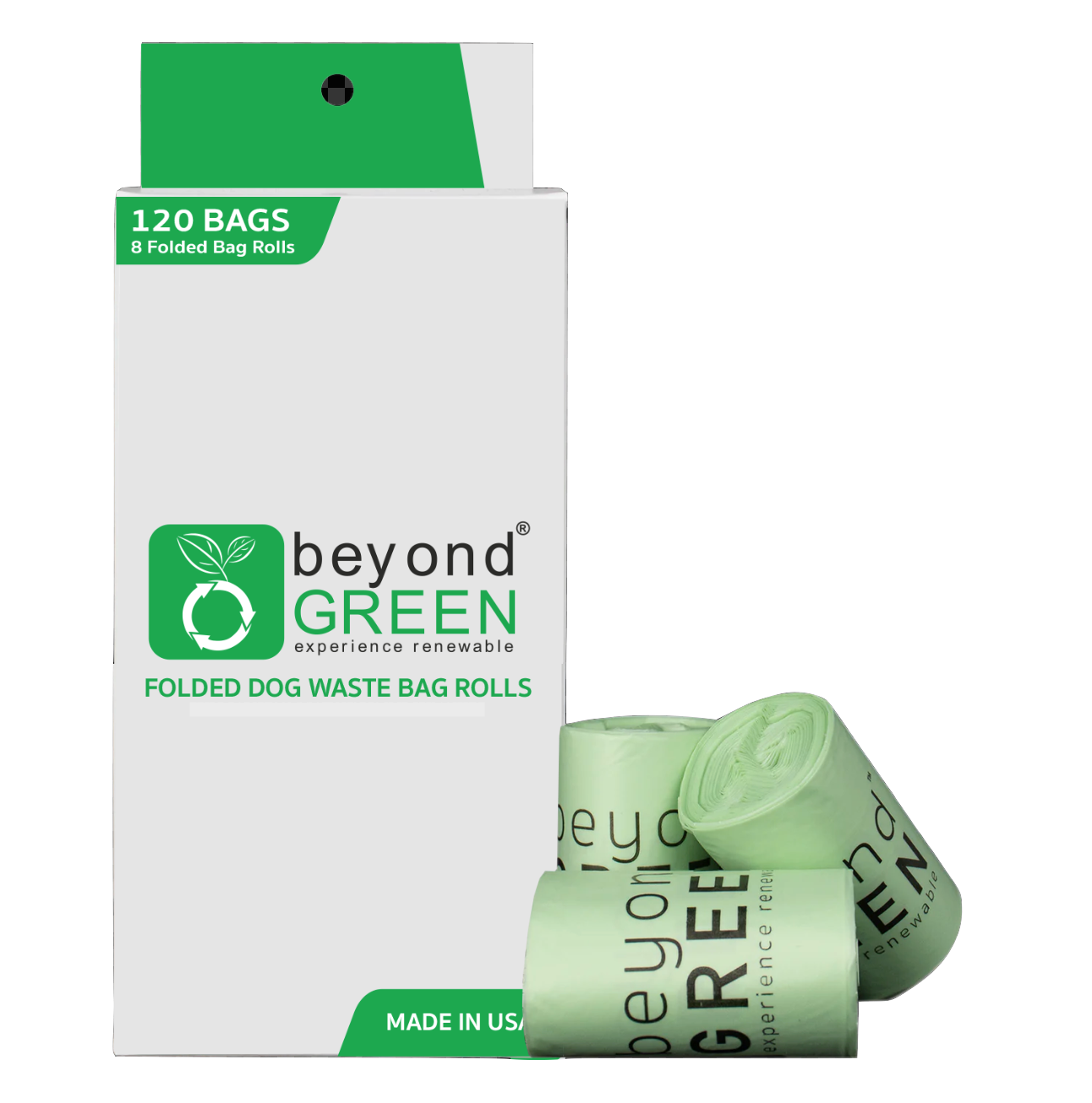 120 Count - Dog Poop Bags – Leak-Proof, Durable, Plant-Based Materials