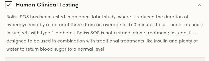 Boliss SOS - First and Only Augmentation Supplement for High Blood Sugar in Insulin-Dependent Diabetics - Concordia Style Boutique