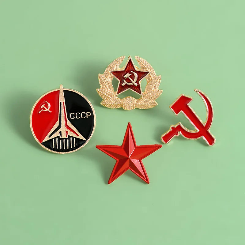 Five-Pointed Star Enamel Pin Brooch Lapel Pin Badge Fashion Jewelry Gift