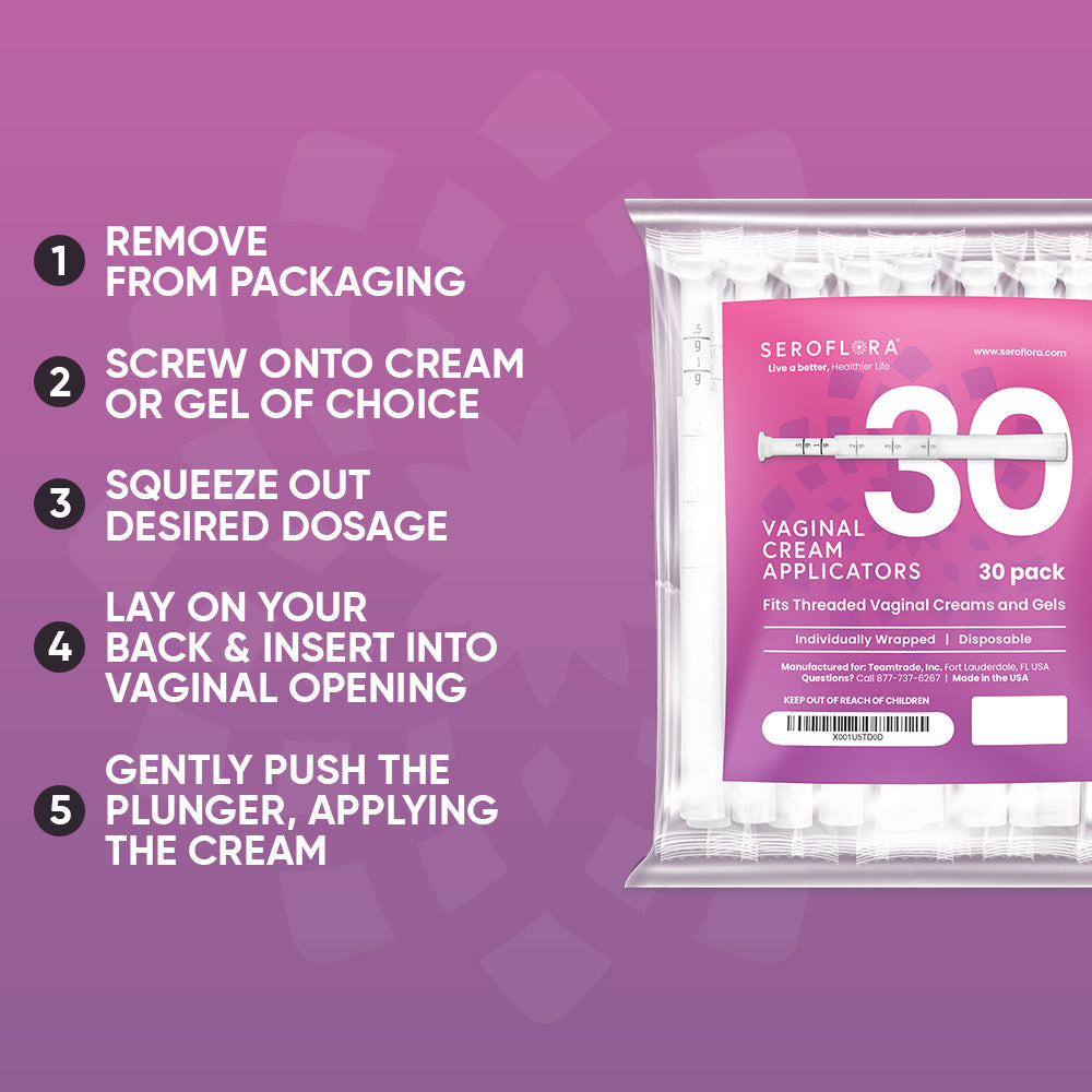 Disposable Vaginal Cream Applicators for Premarin, Estrace & many others (30ct)