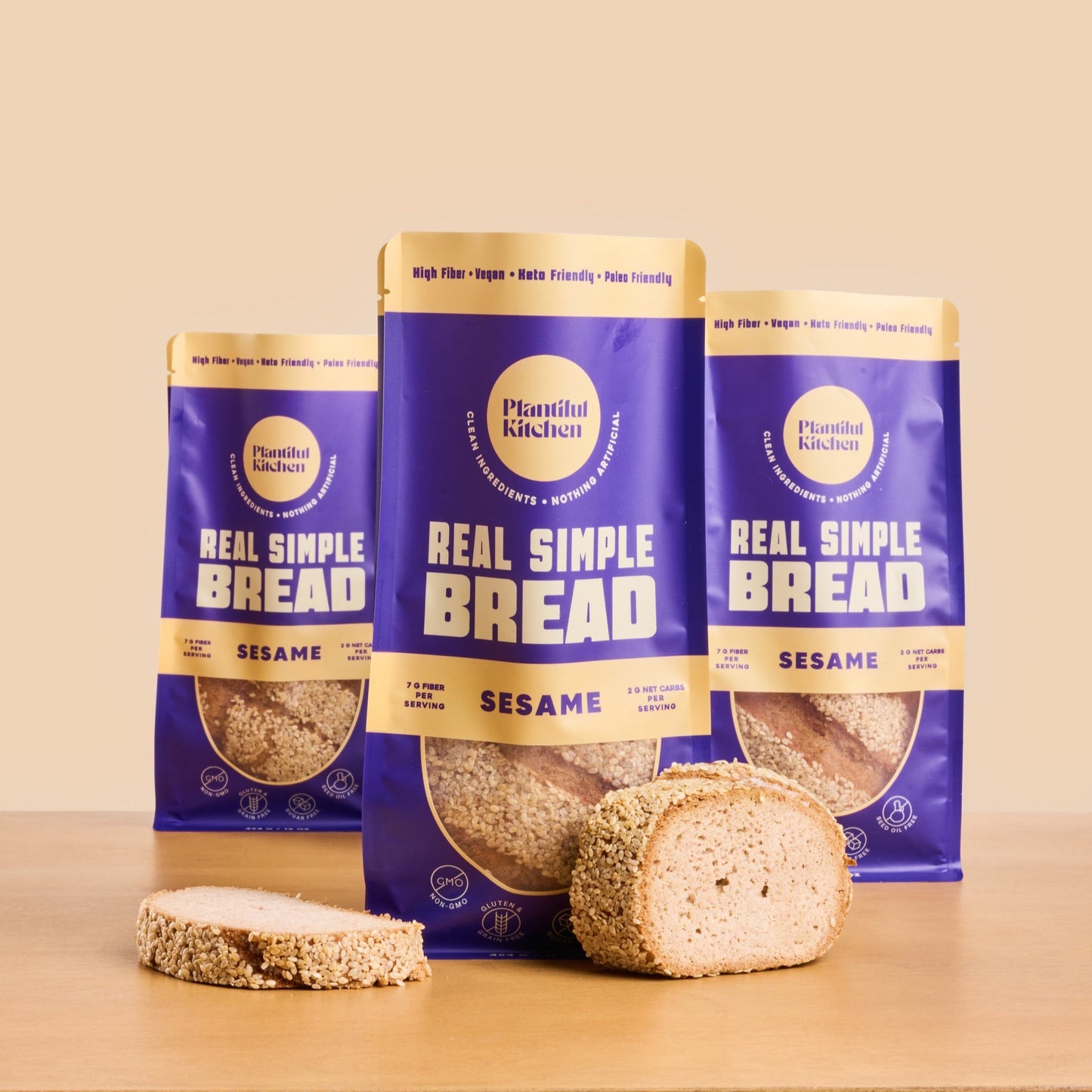 Real Simple Bread - Sesame | Gluten and Grain Free | 3-pack - Concordia Style Boutique