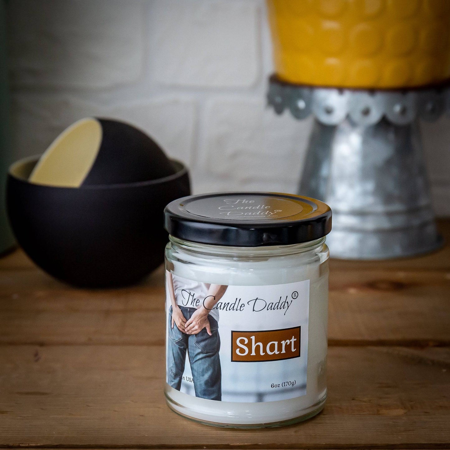 Shart - Terrible Near Shit Scented Candle- Smells Horrible- - Funny 6 oz Jar Candle- 40 hour burn time