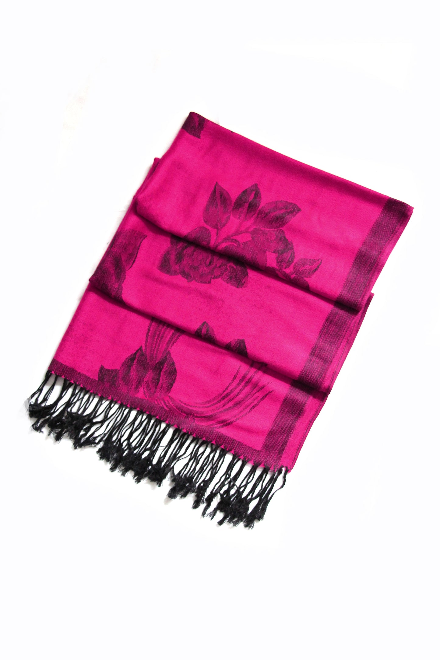 Sakkas Two Tone Rose Pashmina Scarf / Stole / Wrap - Concordia Style Boutique