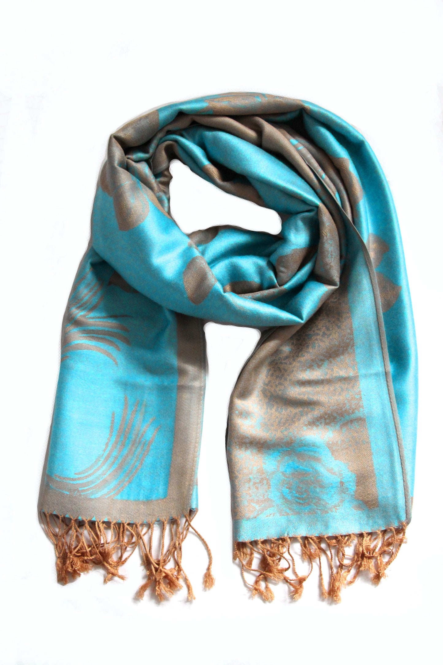 Sakkas Two Tone Rose Pashmina Scarf / Stole / Wrap - Concordia Style Boutique
