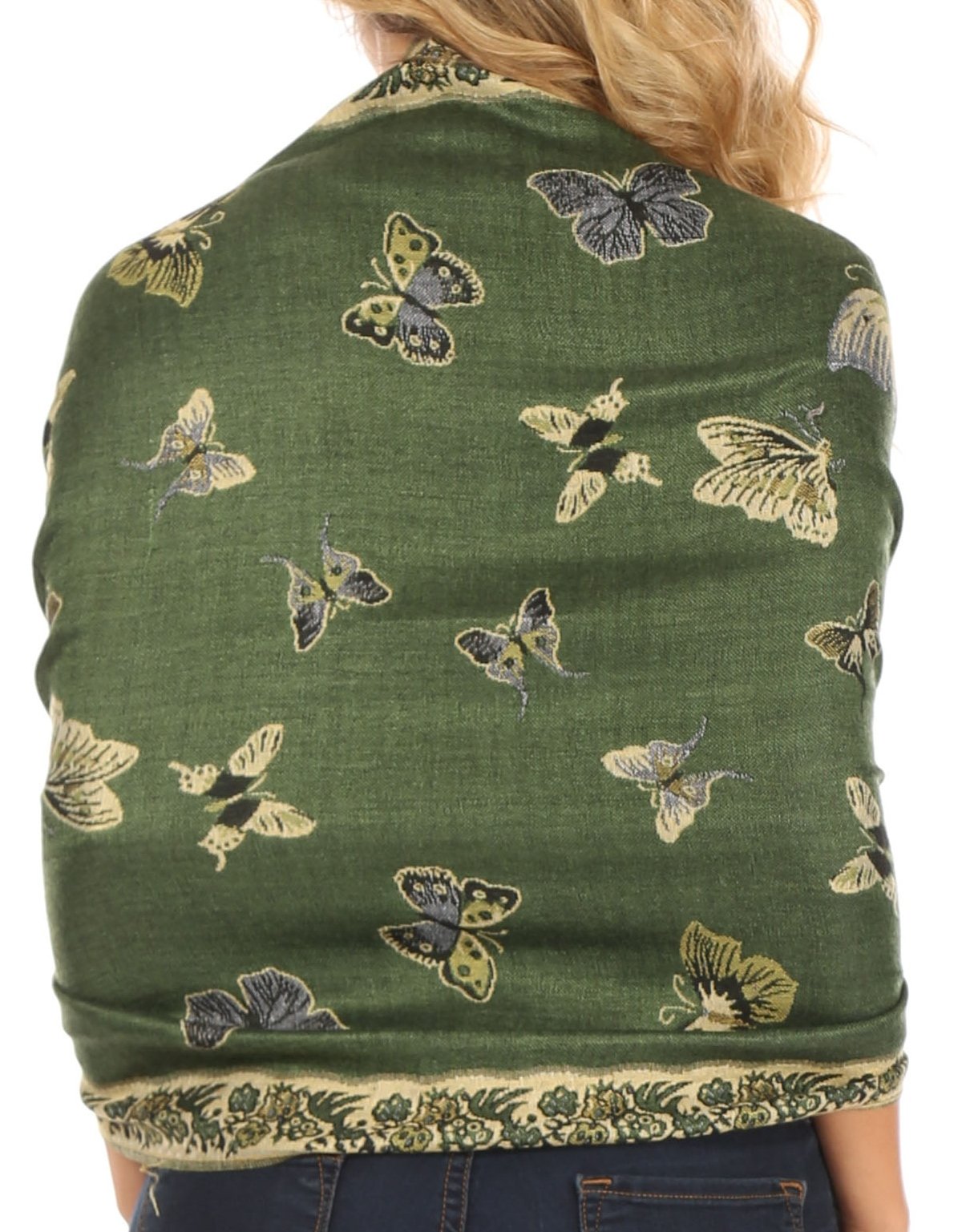 Sakkas Liua Long Wide Woven Patterned Design Multi Colored Pashmina Shawl / Scarf - Concordia Style Boutique