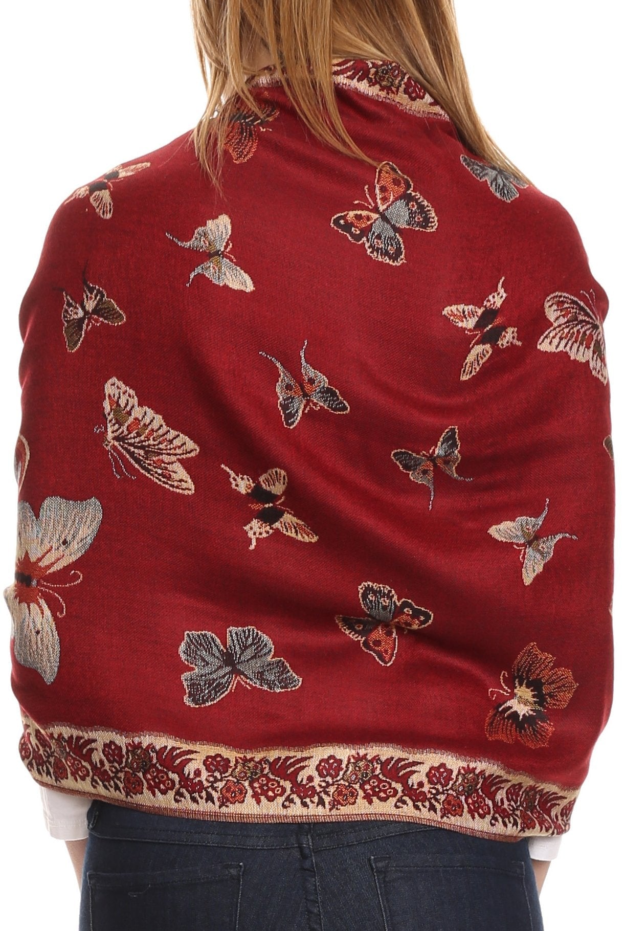 Sakkas Liua Long Wide Woven Patterned Design Multi Colored Pashmina Shawl / Scarf - Concordia Style Boutique